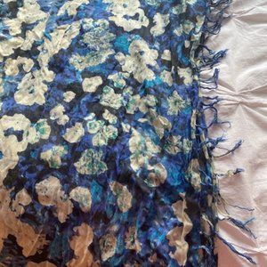 Blue Floral infinity scarf